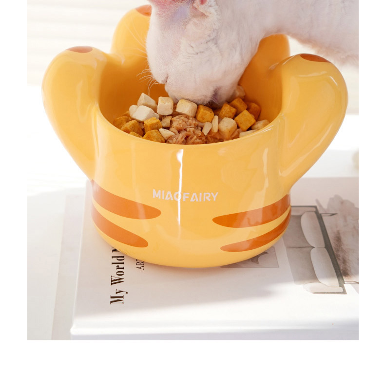 [NEW신상][무료배송] 펫볼루션 고양이 발 모양 식기 (블랙/화이트/옐로우) 6번째
