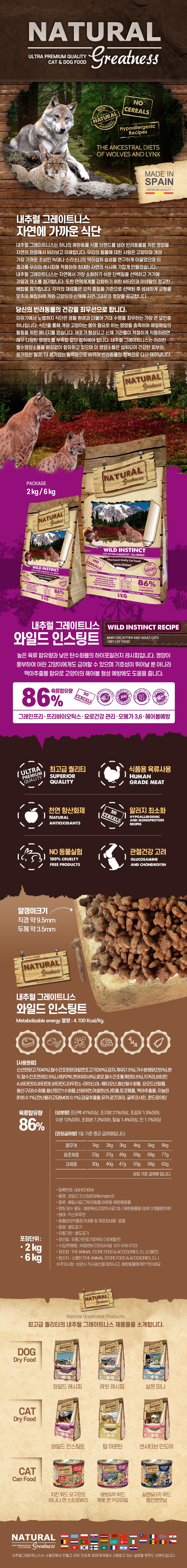 [사료샘플] 내추럴그레이트니스 캣 와일드 인스팅트 40g 0번째