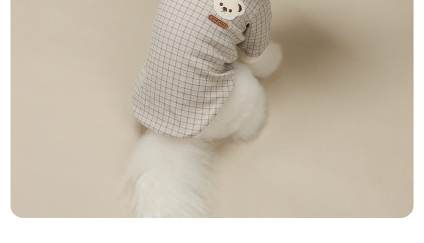 [무료배송] 리토가토 달콩 체크 티셔츠 화이트체크 S-2XL 3번째