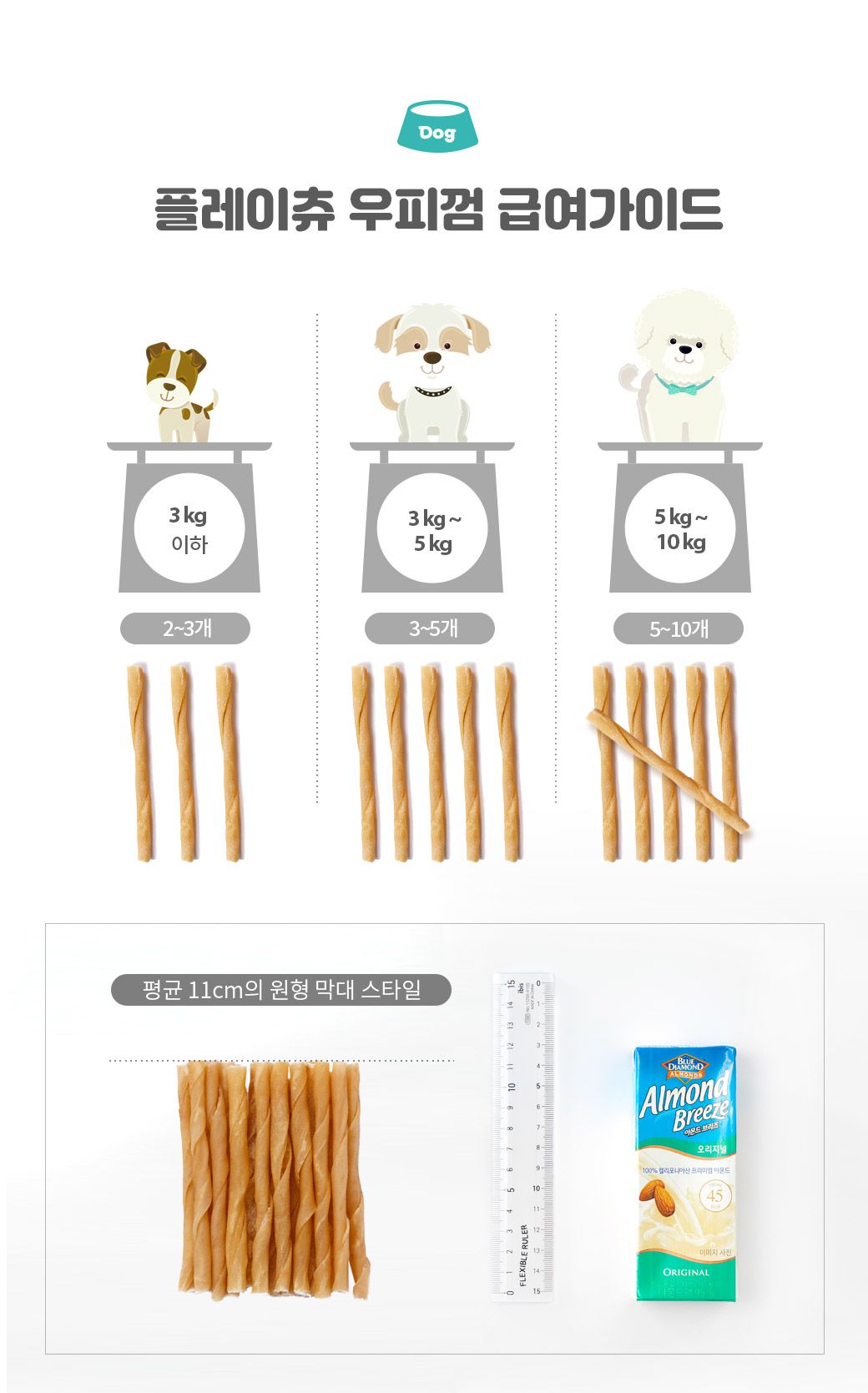 [무료배송][4개] 듀먼 독 한우 우피껌 플레인맛 50g 6번째