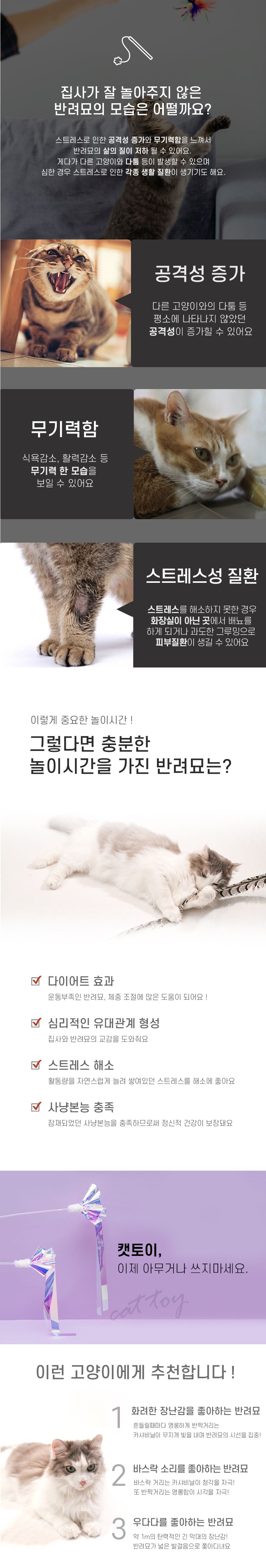 [무료배송] 쥬아펫 1m 카샤카샤 꼬리부채 스틱 13번째