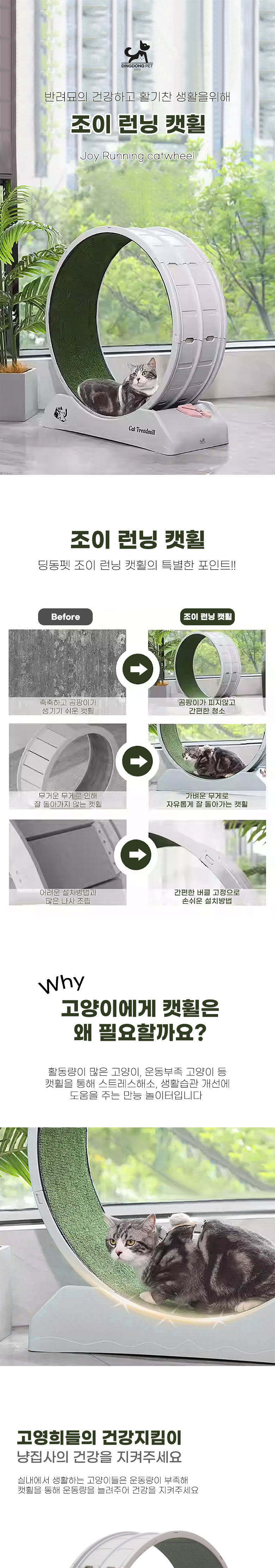 [무료배송] 딩동펫 조이 런닝 캣휠 1번째