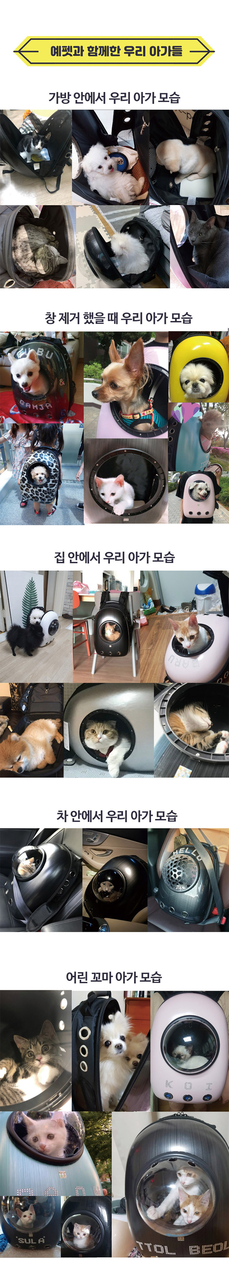 [무료배송] 예펫 우주선 가방 7세대 화이트 중형/특대형 47번째