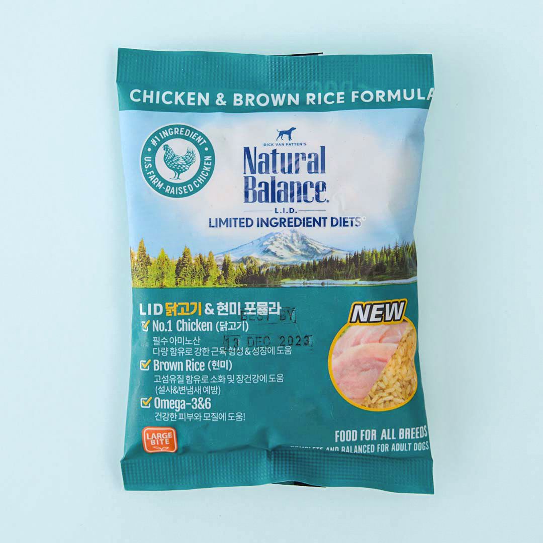 [사료샘플] 내추럴발란스 독 LI 닭&현미 레시피 라지브리드 40g