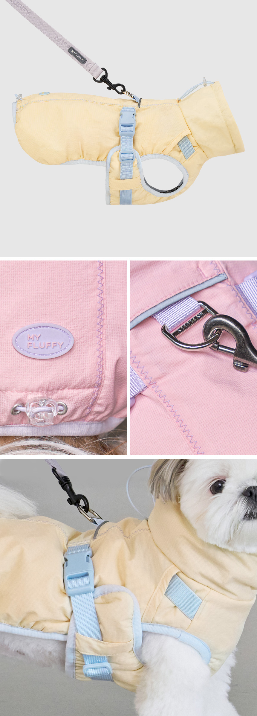 [NEW신상][무료배송] 마이플러피 소다팝 밴드 하네스패딩 3번째