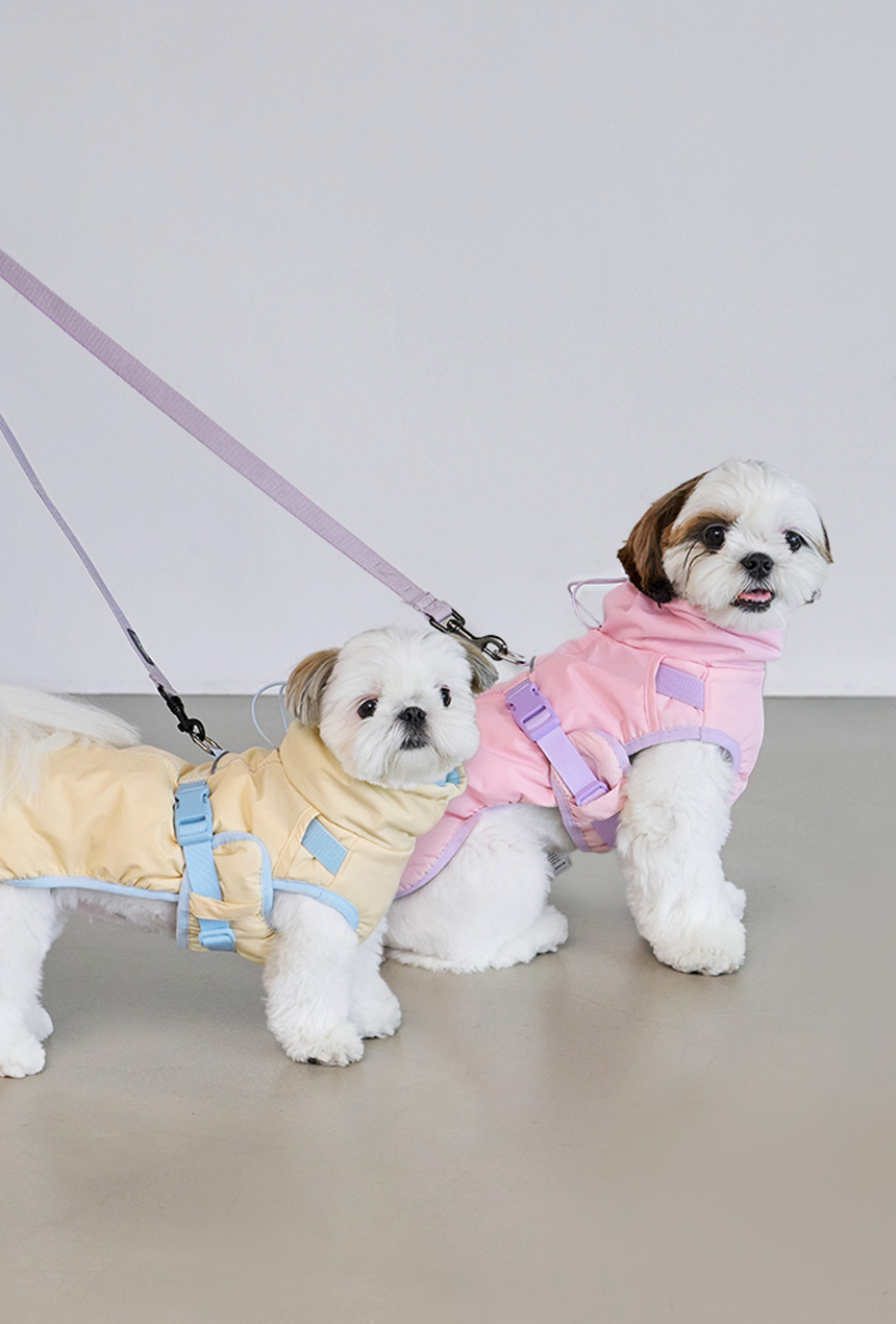 [NEW신상][무료배송] 마이플러피 소다팝 밴드 하네스패딩 1번째