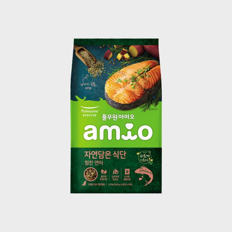 풀무원 아미오 독 자연담은 식단 힘찬 연어 제품
