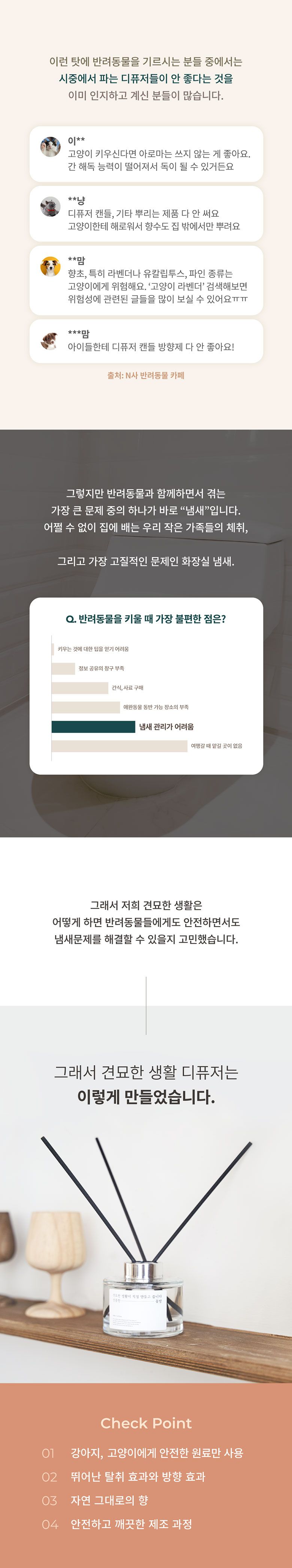 [무료배송] 견묘한생활 디퓨저 숲속을 걷는향/싱그러운 아침향 150ml 3번째