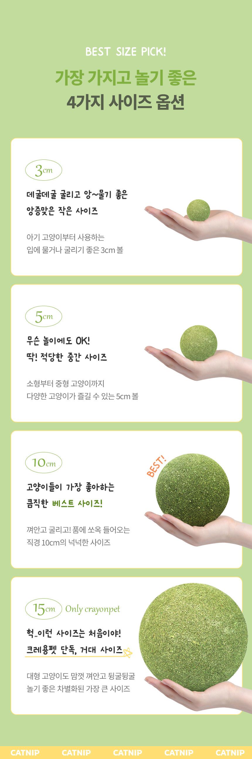 크레용펫 캣 미치냥 대왕 캣닢볼 S-XL 5번째