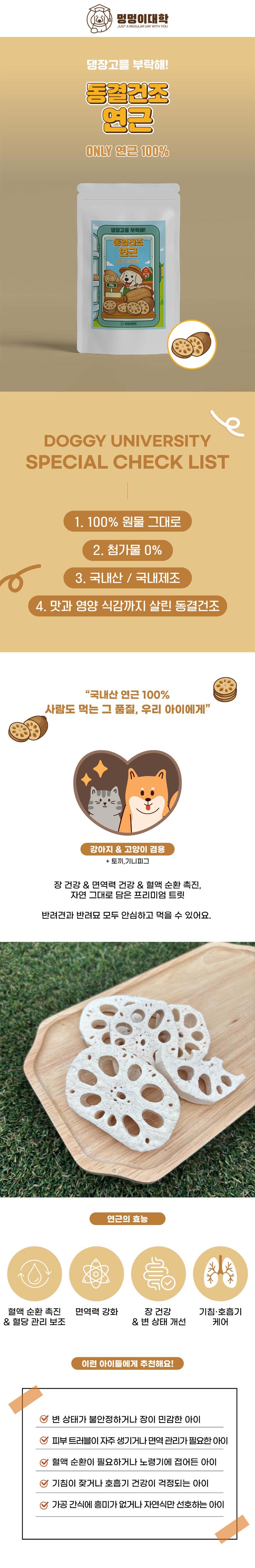 [NEW신상][무료배송] 멍멍이대학 동결건조 연근 20g 1번째