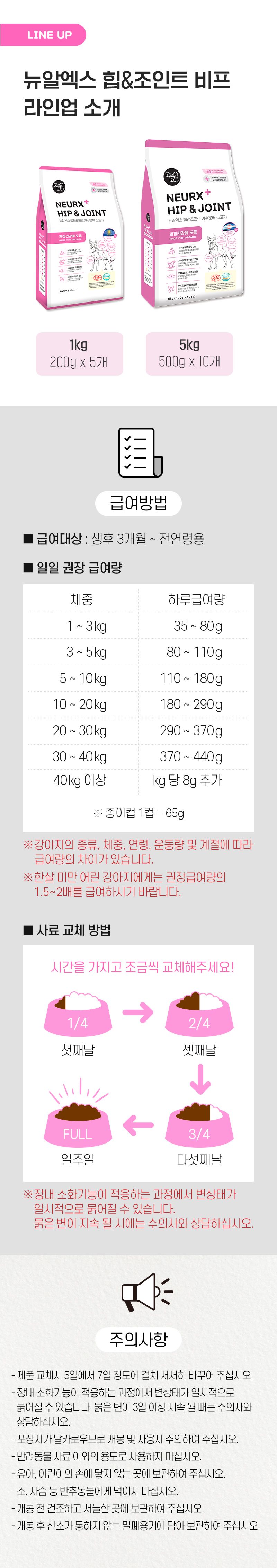 뉴알엑스 독 힙앤조인트 비프 1kg 7번째