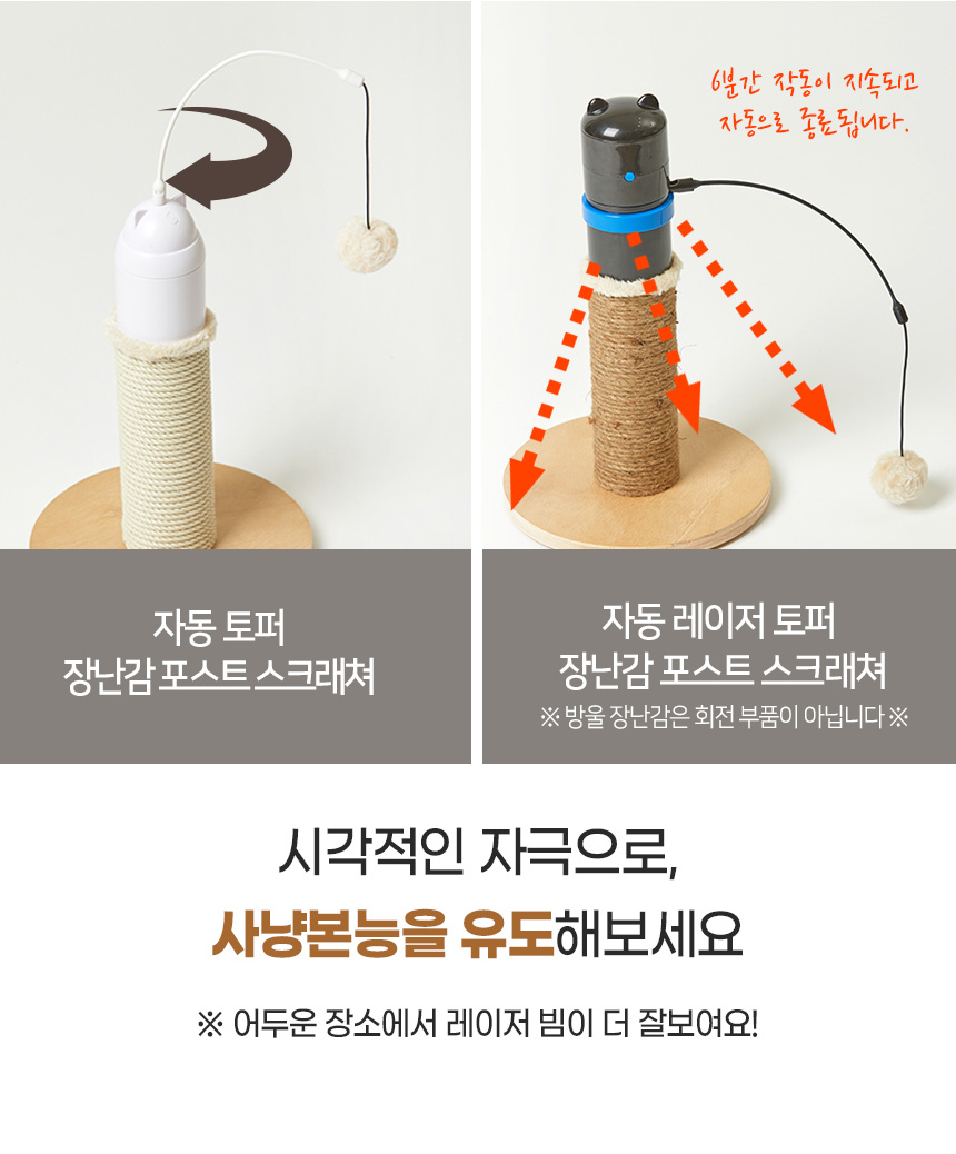 [NEW신상][무료배송] 펫토리아 고양이 자동 장난감 토퍼 포스트 스크래쳐 8번째