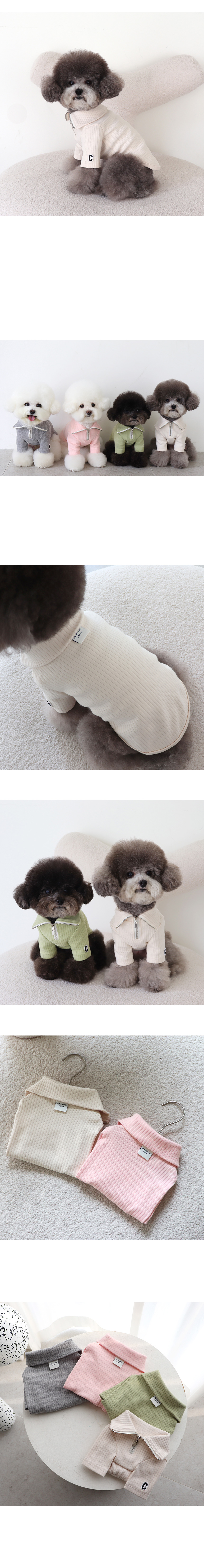 [무료배송] 쉬오트 에센셜 패치 하프집업 아이보리 S-2XL 2번째