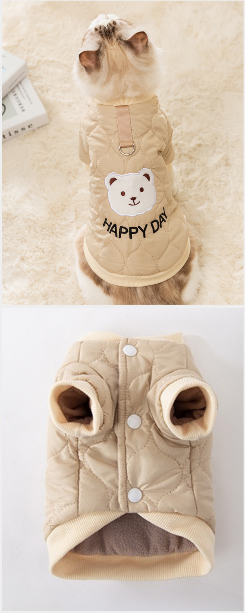 [무료배송] 알뜰펫 곰마크 패딩 XS-2XL 7번째