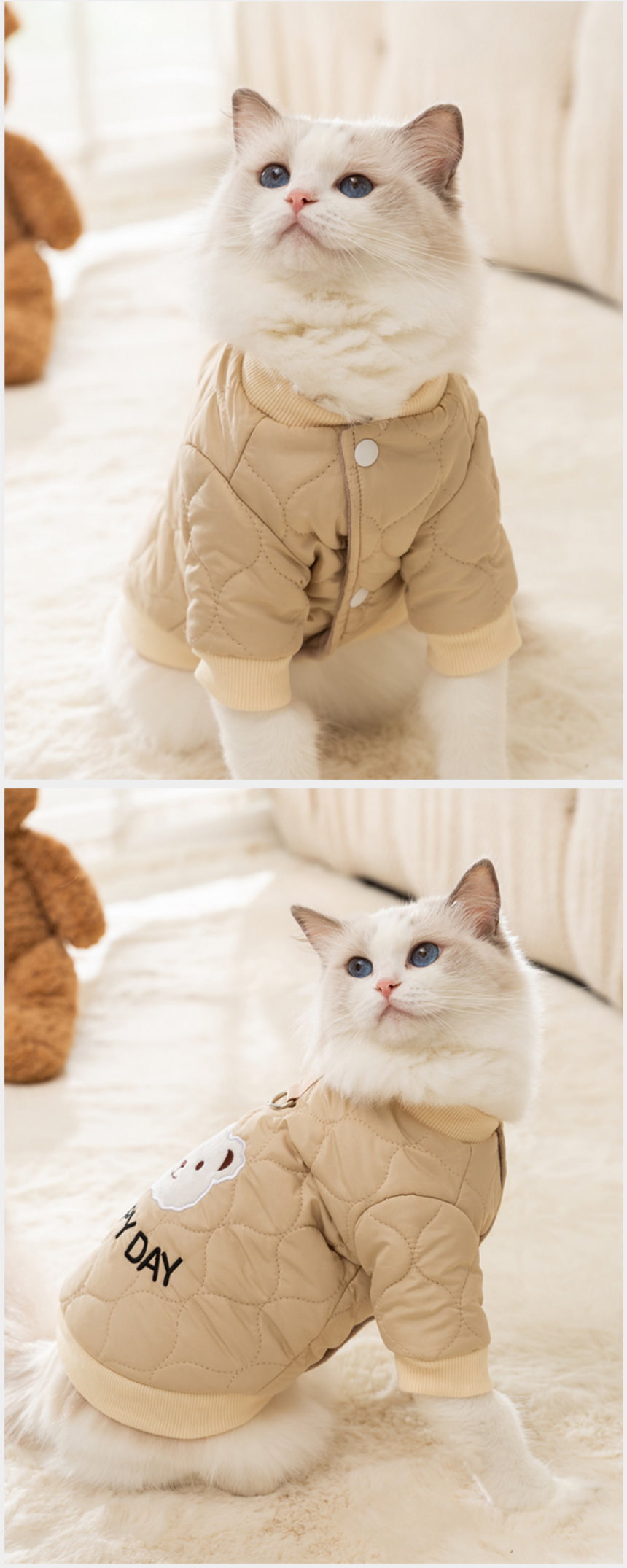 [무료배송] 알뜰펫 곰마크 패딩 XS-2XL 6번째