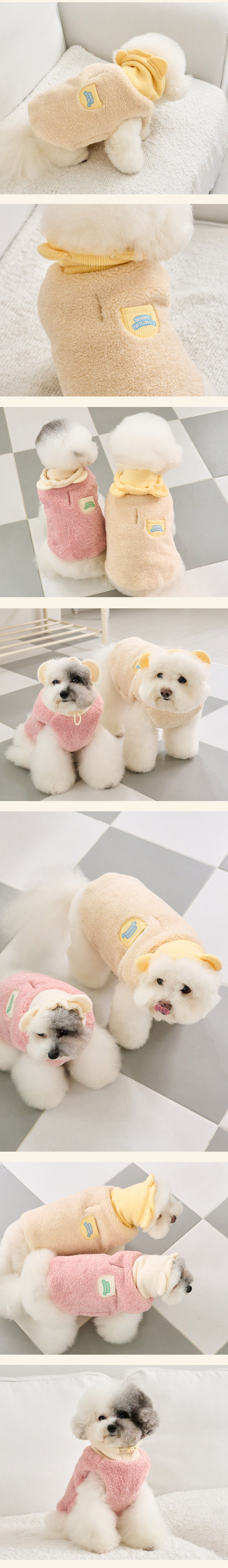 [무료배송] 베니즈 베어 스누드 플리스 점퍼 핑크 S-XL 2번째