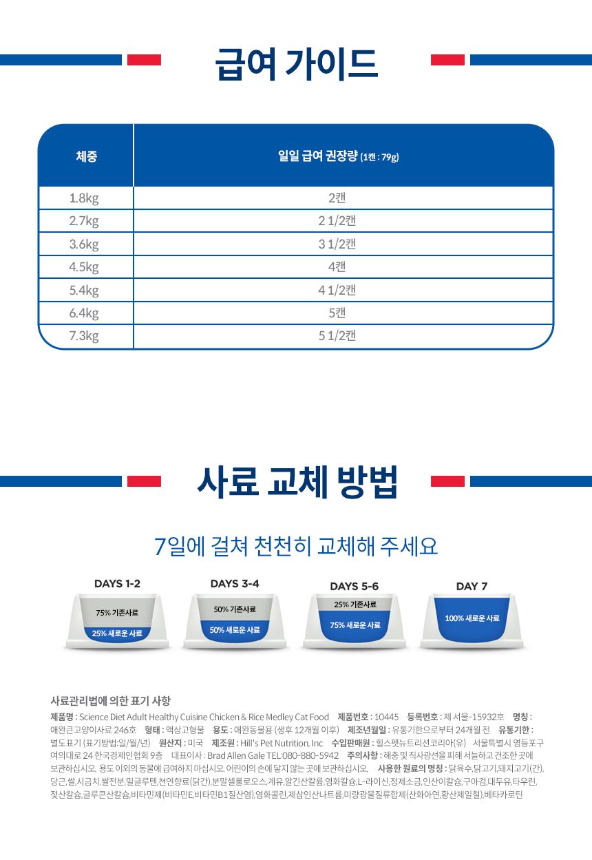 힐스 캣 어덜트 스튜 치킨&라이스 79g 7번째