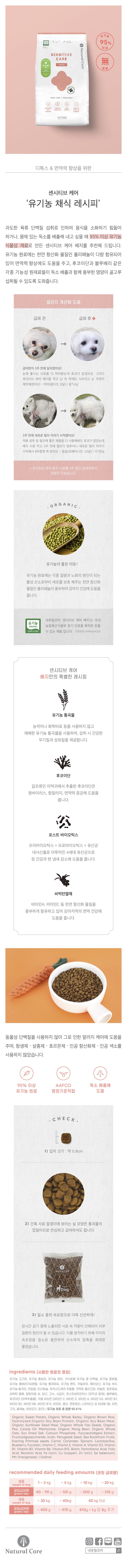 [사료샘플] 네츄럴코어 독 센시티브 베지 35g  1번째