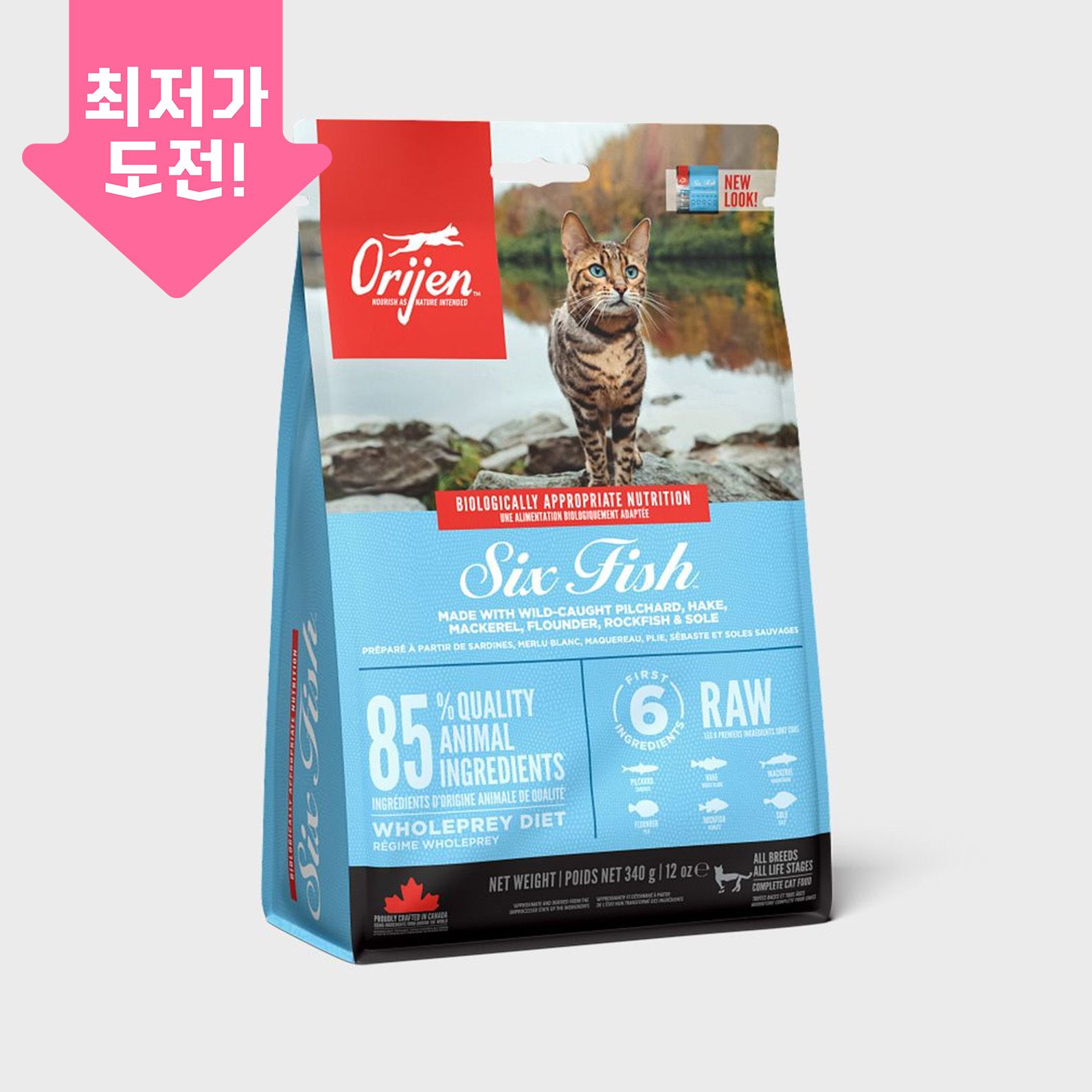 오리젠 캣 6피쉬 340g 0번