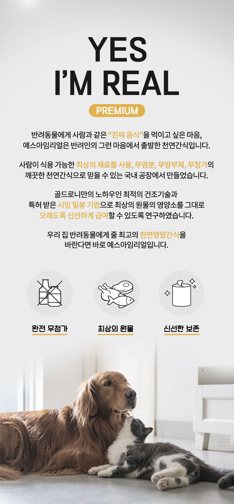 [무료배송] [추가증정] 골드로니 예스아임리얼 맑은호흡 한우허파 50g + 순살스틱 2p 증정 2번째