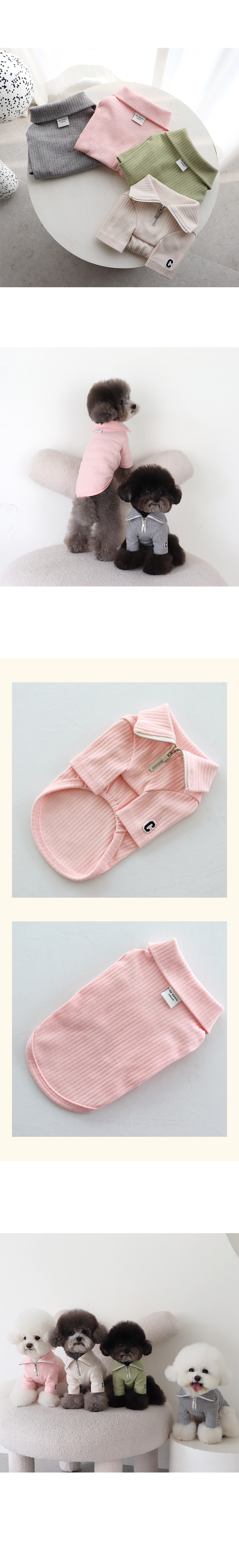 [무료배송] 쉬오트 에센셜 패치 하프집업 핑크 S-2XL 5번째
