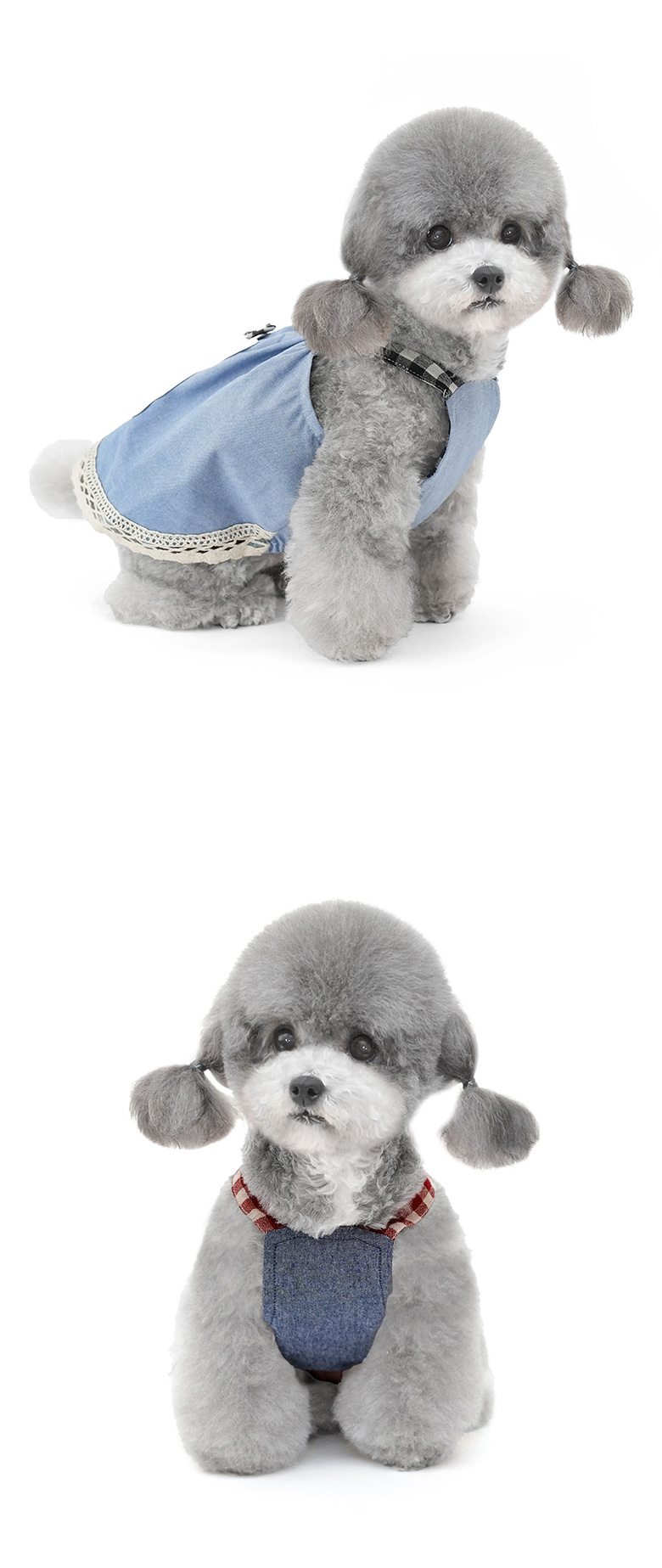 [NEW신상][무료배송] 준성펫 곰곰 멜빵 원피스 (블루/네이비) 9번째