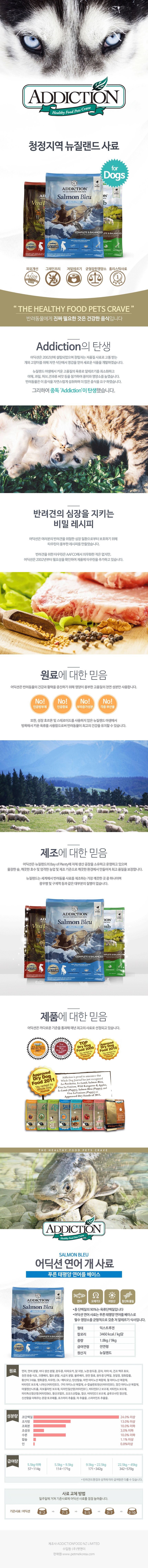 [NEW신상]어딕션 독 LID 연어 1.8kg 1번째