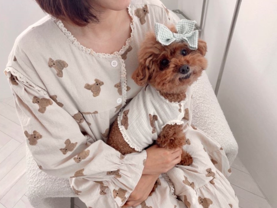 [무료배송] 찰리롤리 카카 곰 강아지 잠옷 레이스 S-2XL 3번째