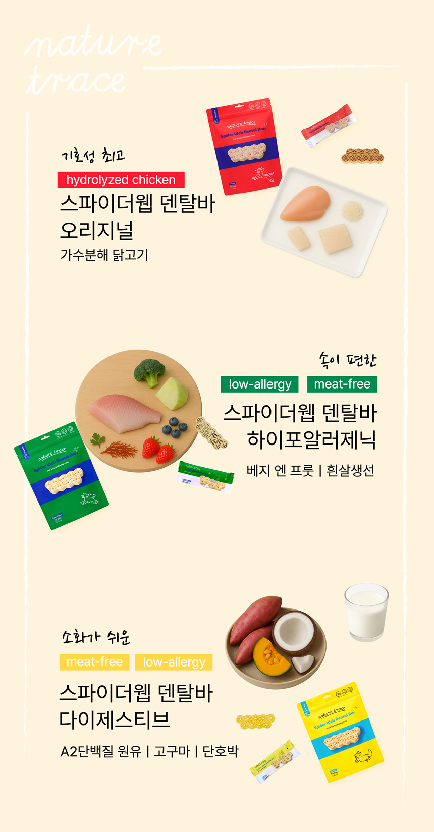 [신상특가] [무료배송] 네이처트레이스 독 스파이더웹 덴탈바 하이포알러제닉 12개입 6번째