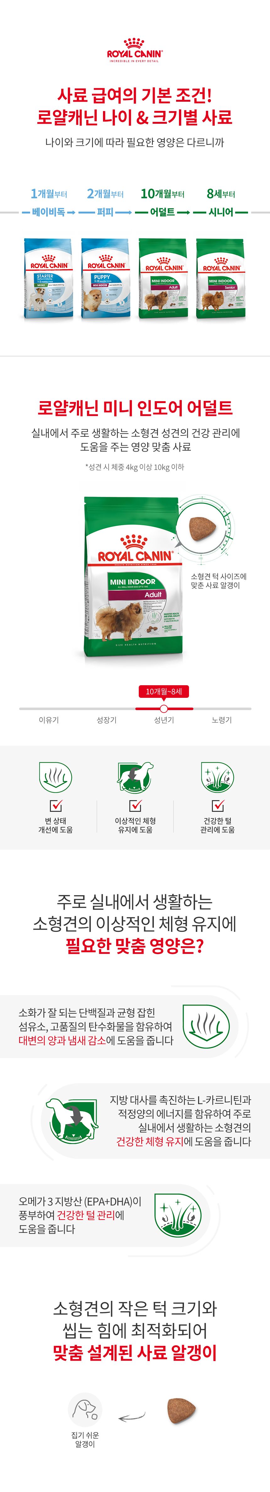 로얄캐닌 독 미니 인도어 어덜트 500g 소화기 건강 2번째