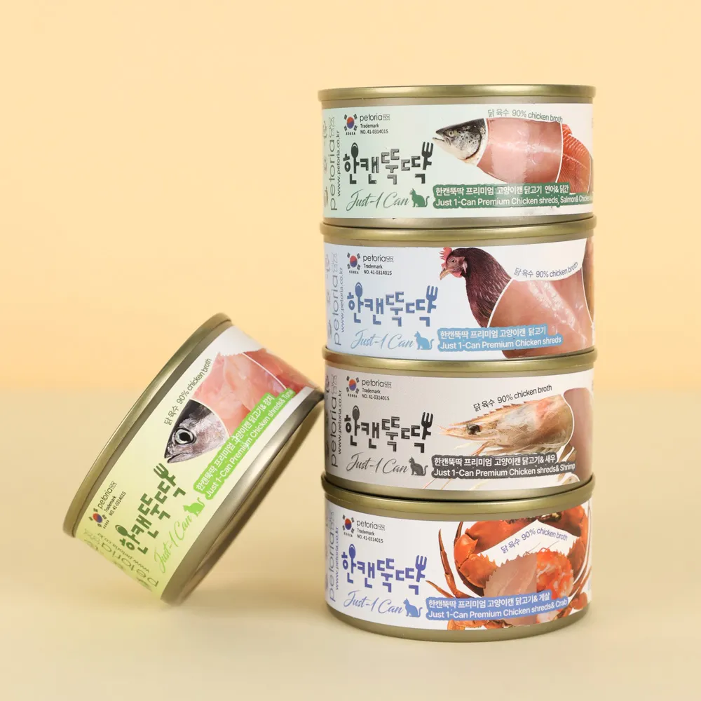 [무료배송][24개] 한캔뚝딱 프리미엄 영양특식 고양이캔 치킨 콤보 85g