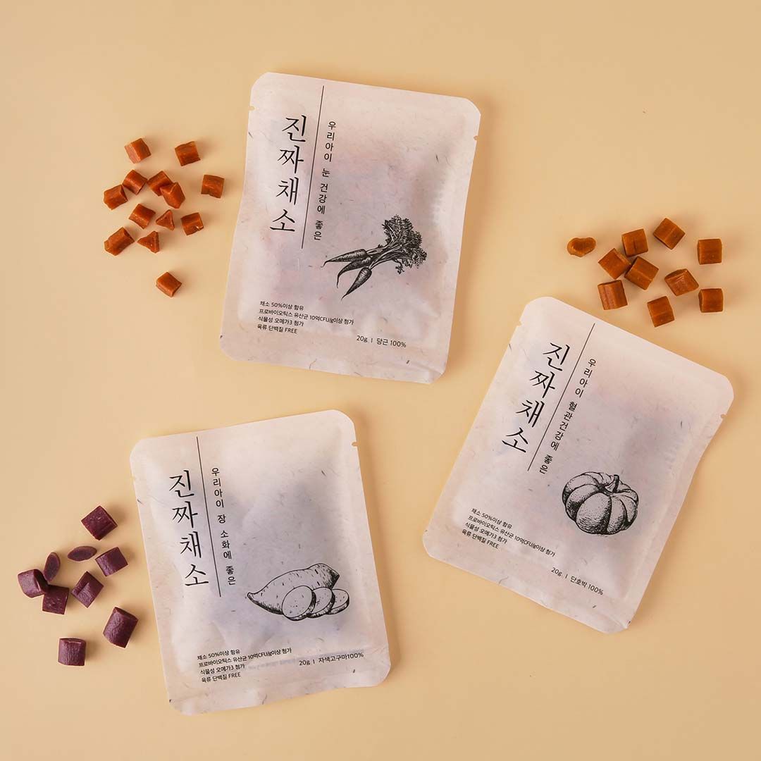 [꽉찬펫프][체험팩] 고기없이 맛있는 진짜채소 단호박&유산균 20g 1번