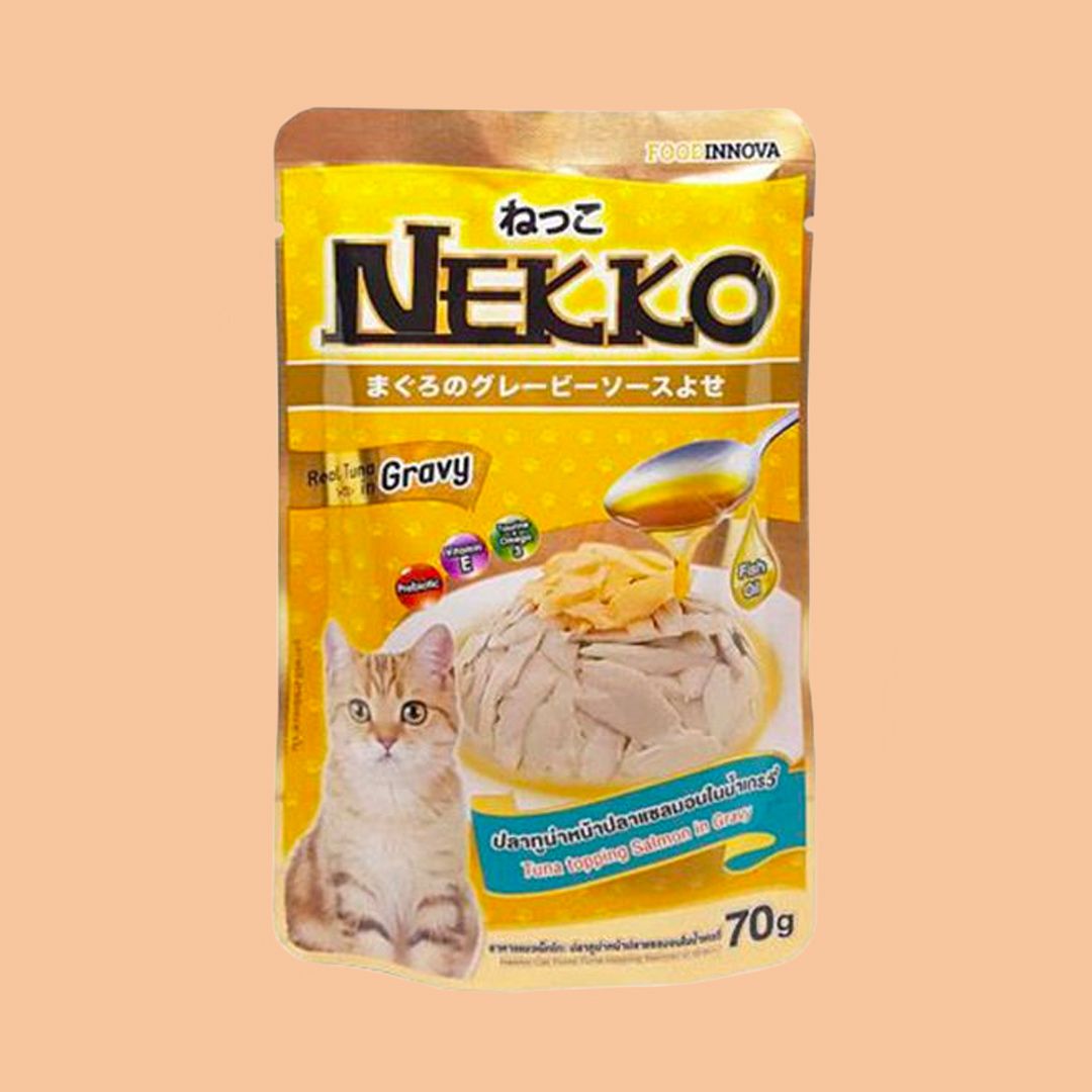 NEKKO 캣 참치&연어 그레이비 파우치 70g 0번