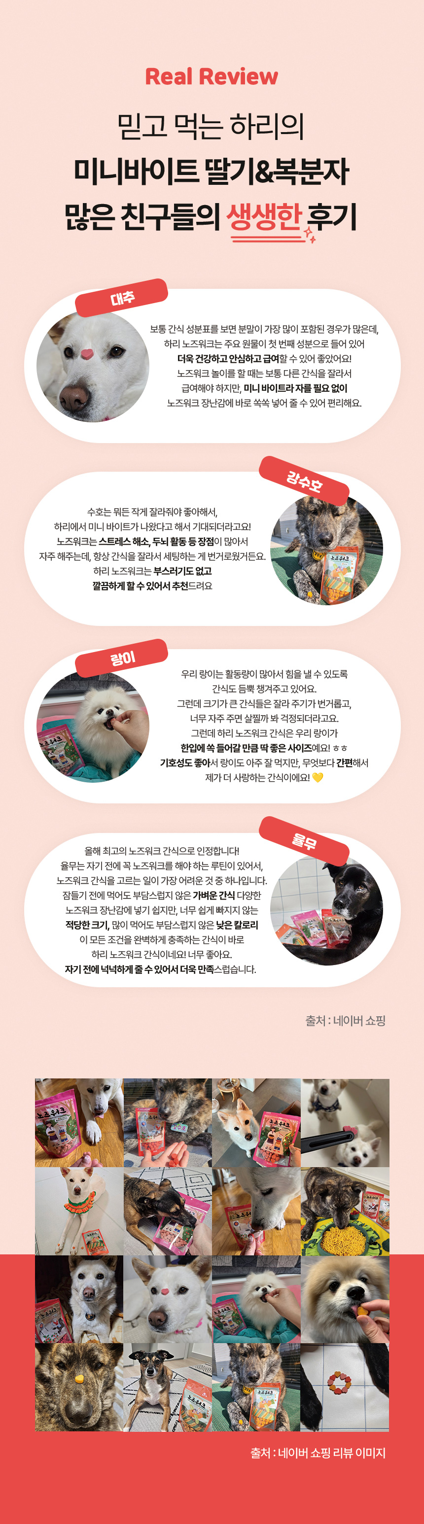 [NEW신상][무료배송] 하리 독 미니바이트 노즈워크 간식 딸기&복분자 150g 4번째