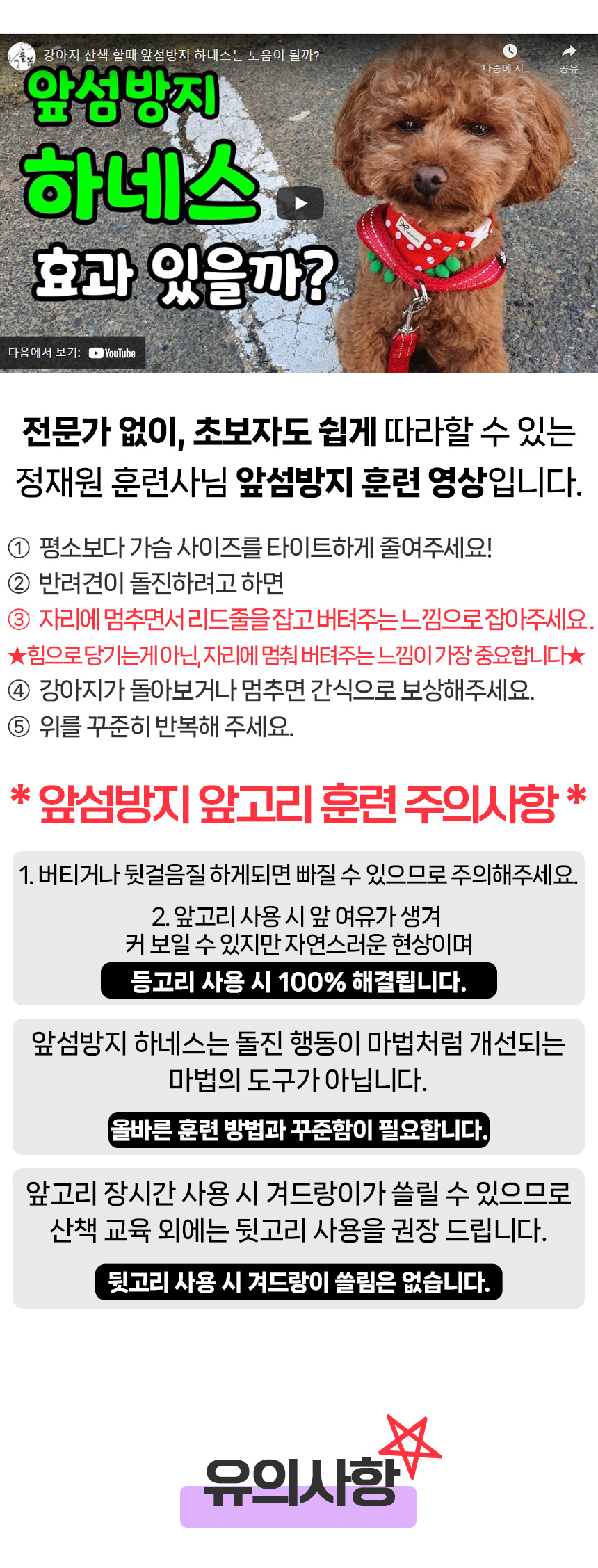 [무료배송] 멍템 팔레트 하네스 리드줄 1.8m 세트 XXS-M 25번째