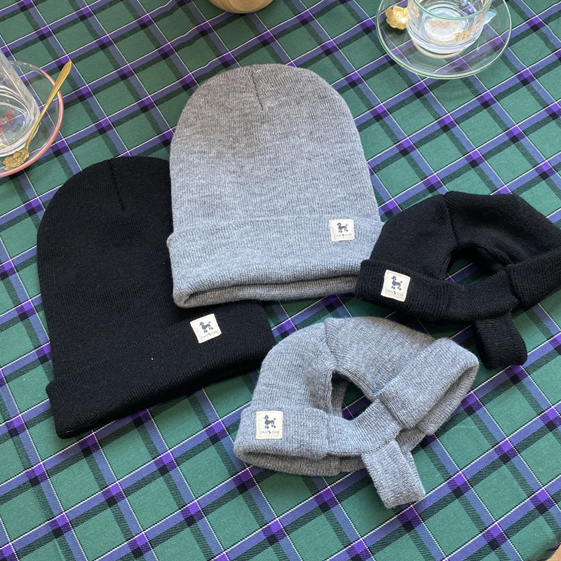 [NEW신상][무료배송] 해피댕댕 힙쟁이비니 2종 (블랙,그레이) S-L 1번째