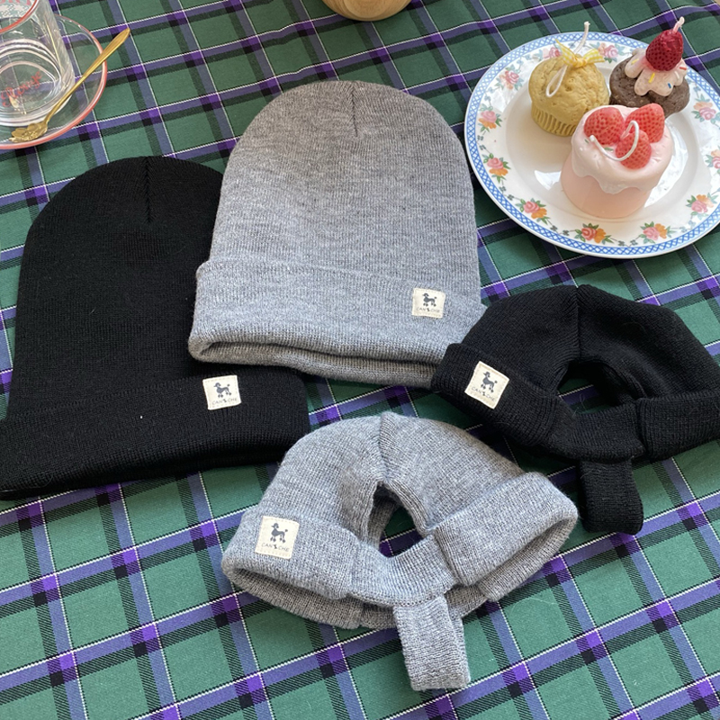 [NEW신상][무료배송] 해피댕댕 힙쟁이비니 2종 (블랙,그레이) S-L 4번째