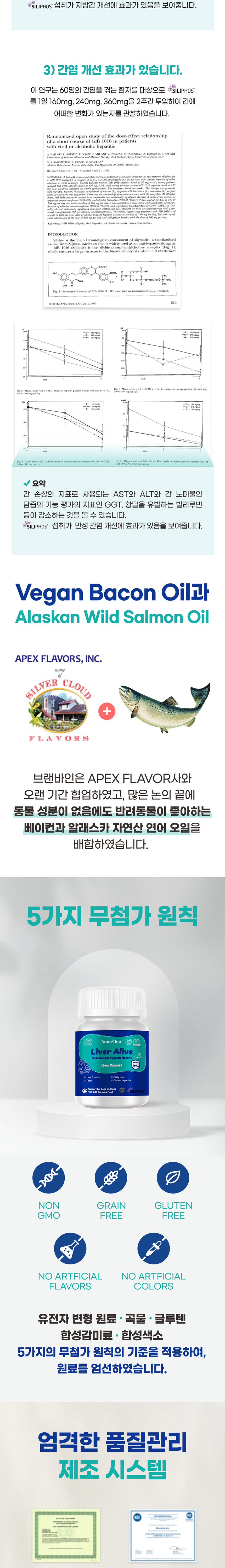 [무료배송] 브랜바인 간 기능 개선 밀크시슬 영양제 100캡슐 (최대 3개월분) 6번째