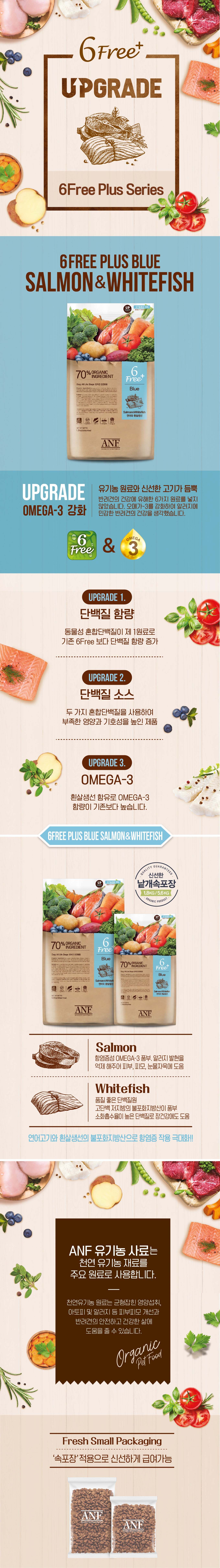 [추가증정] ANF 독 6 Free 플러스 연어&흰살생선 5.6kg  + 노즈워크 장난감 증정 1번째