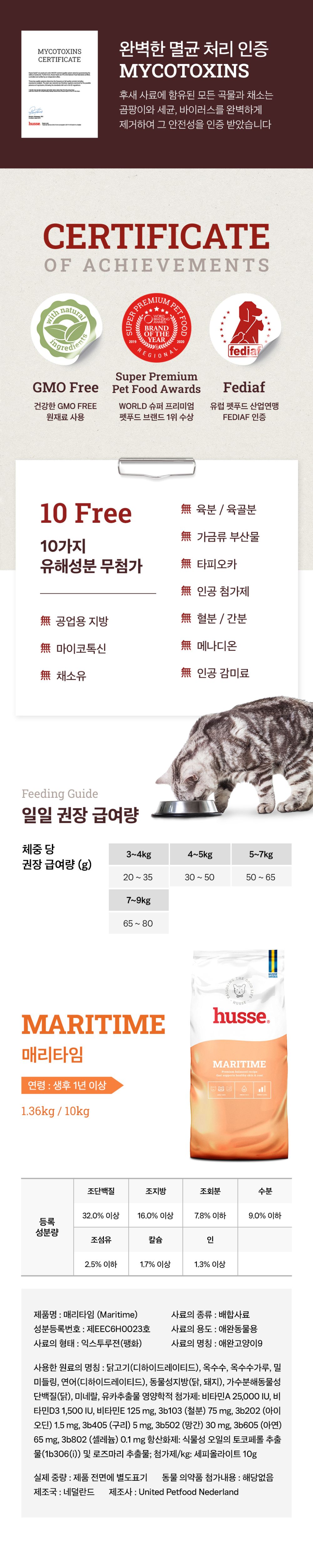 [NEW신상]후새 캣 매리타임 크로케터 렉스 1.36kg 8번째
