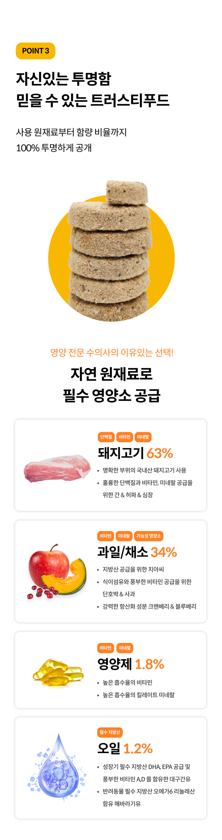[무료배송] 트러스티푸드 동결건조 사료 포크패티 350g 13번째