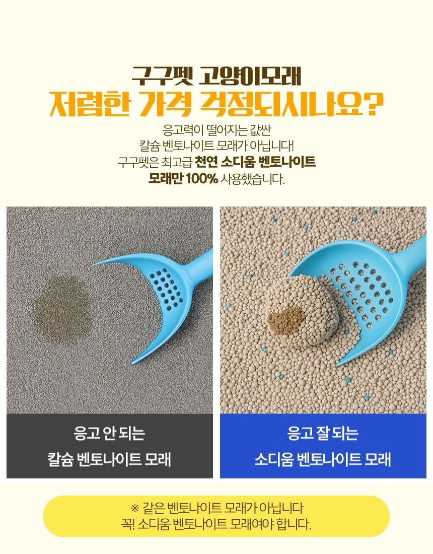 [NEW신상][무료배송] [3개] 구구펫 마일드 벤토나이트 모래 6kg (무향/베이비파우향/라벤더향) 9번째