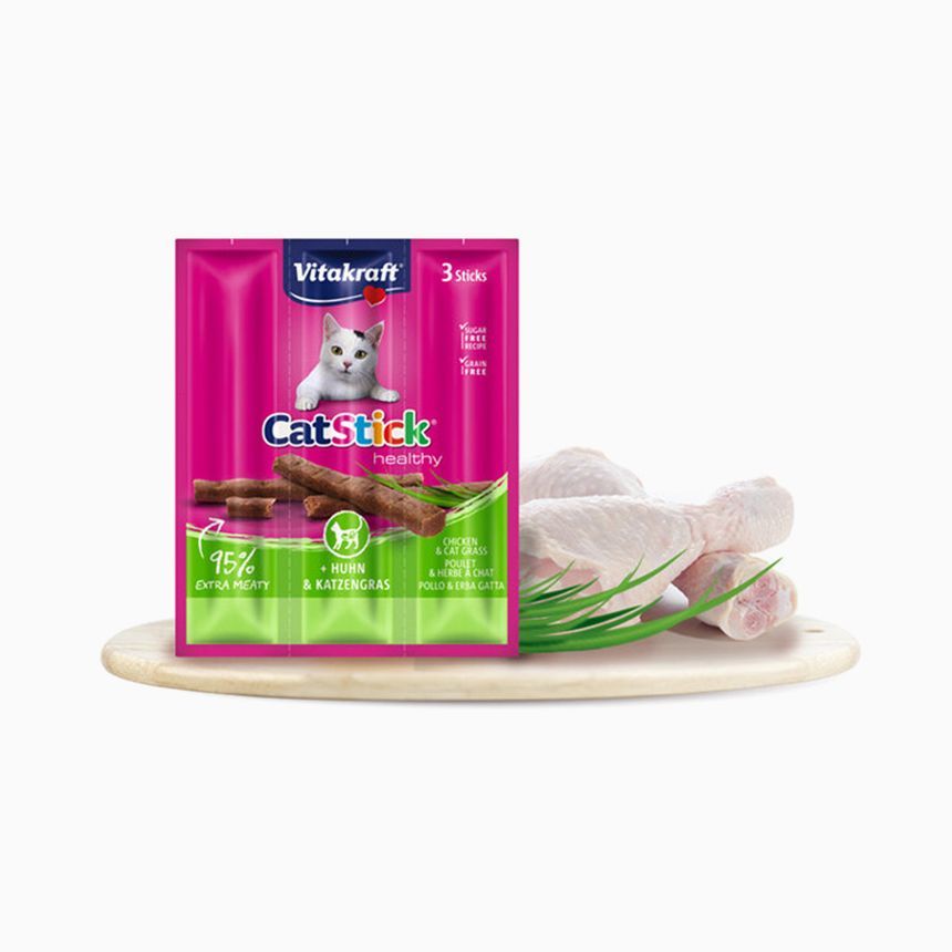 [꽉찬펫프]비타크래프트 캣스틱 치킨&캣그라스 3+1 2번