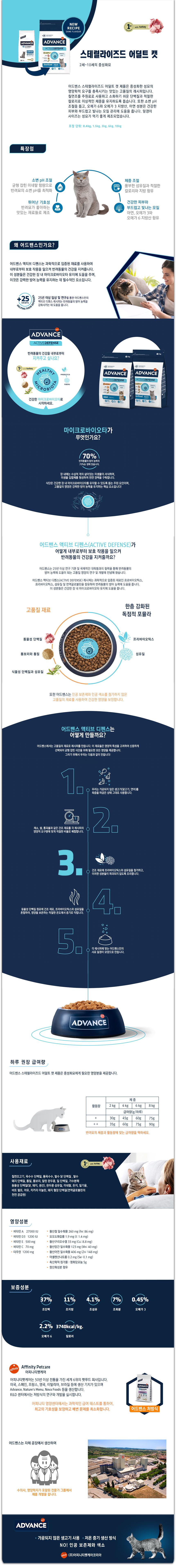 [무료배송] 어드밴스 캣 스테럴라이즈드 어덜트 6kg 1번째