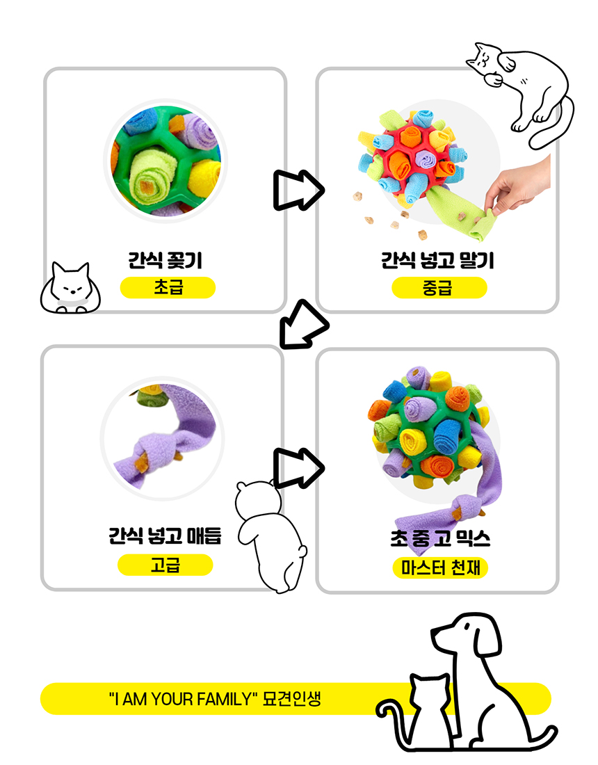 [색상랜덤] 묘견인생 노즈워크 장난감 11번째