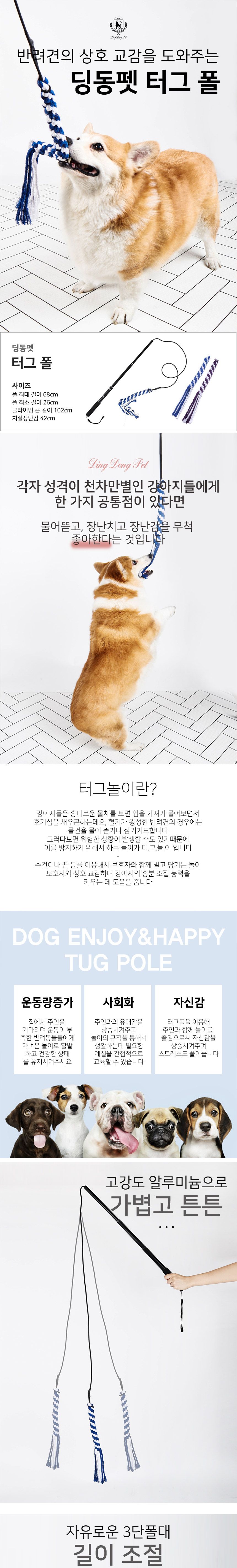 [무료배송] 딩동펫 독 터그 폴 1번째