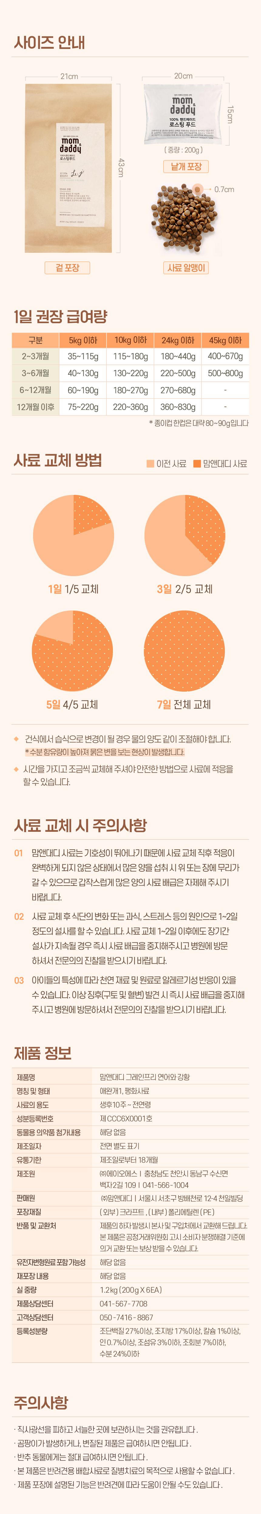 [무료배송] 맘앤대디 독 그레인프리 연어강황 1.2kg 9번째