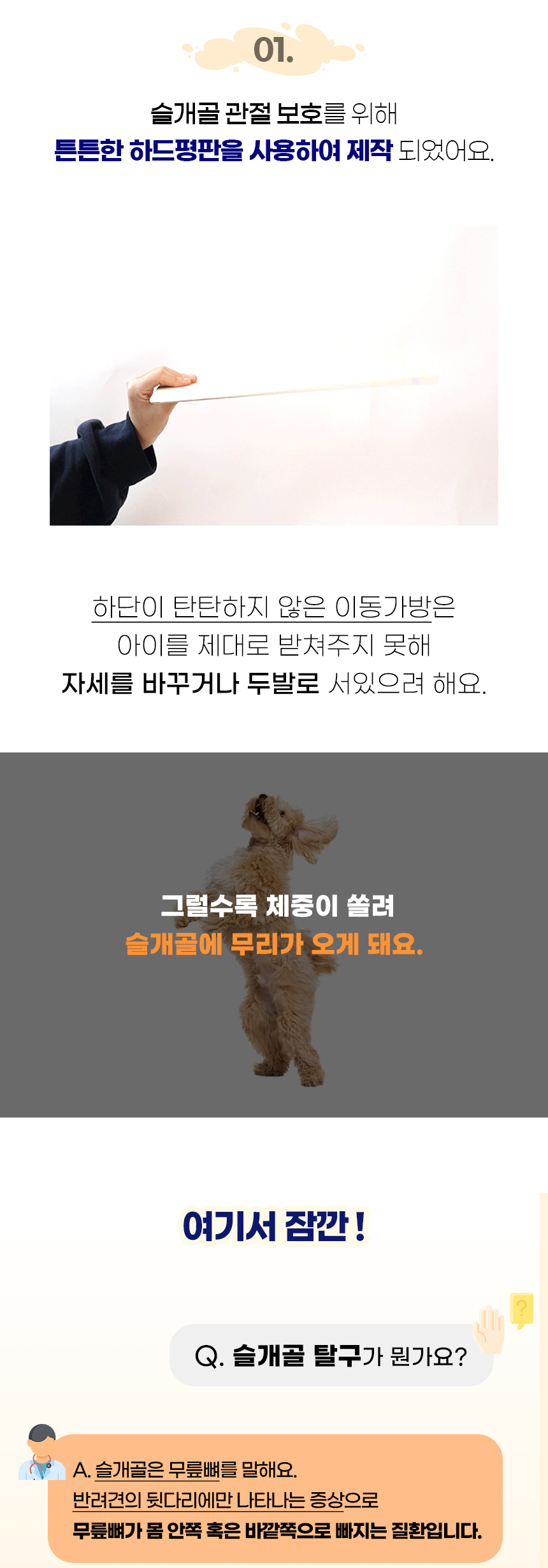 [NEW신상][무료배송] 개과천선 독 윙클 이동가방 (베이지/그레이) 3번째
