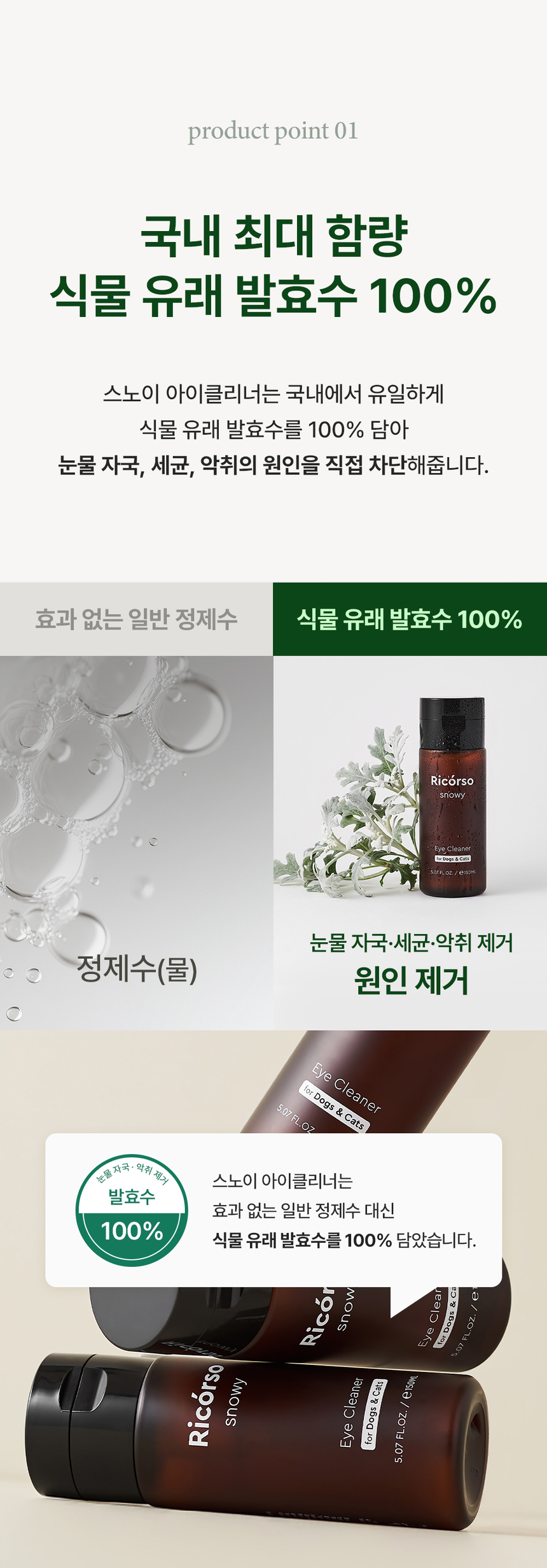 [무료배송] 리꼬르소 독/캣 스노이 아이클리너 150ml 10번째