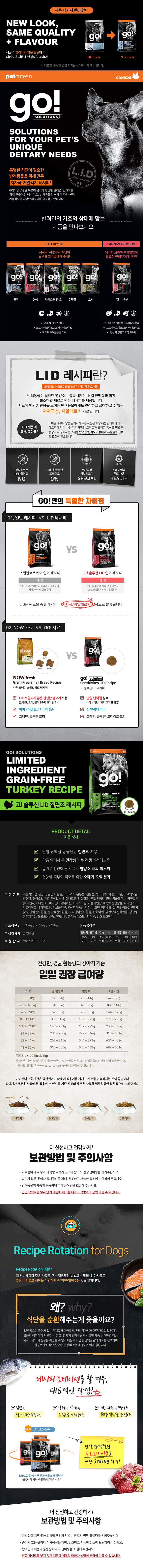 [사료샘플] go! 독 솔루션 LID 칠면조 레시피 40g 1번째